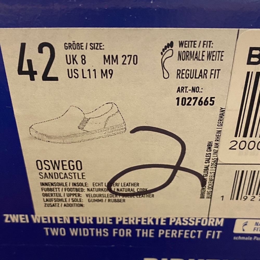 Birkenstock Sandcastle Oswego Men US 9 ACs - Picture 5 of 5
